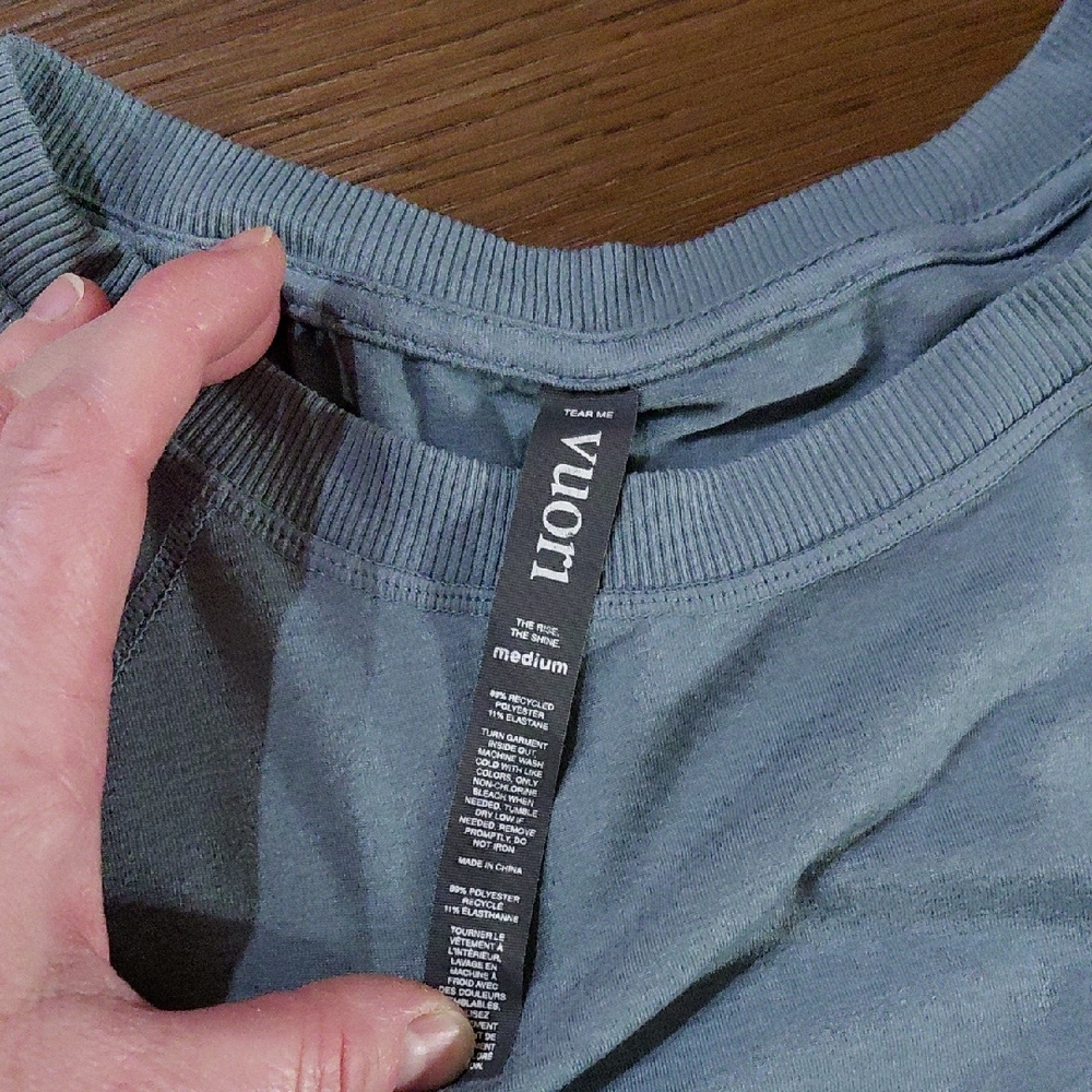 Vuori Slate Blue Crewneck Top